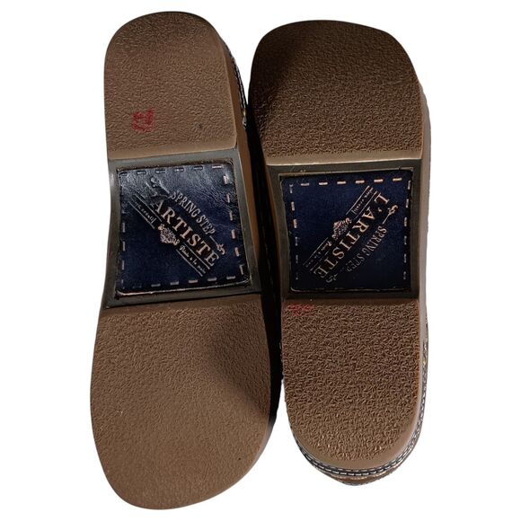 L'Artiste by Spring Step Burbank  Leather Women's Clogs Shoes Blue 39/US 8.5 - Picture 10 of 10